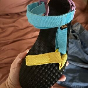 Teva Blue and Yellow Strapped Sandals